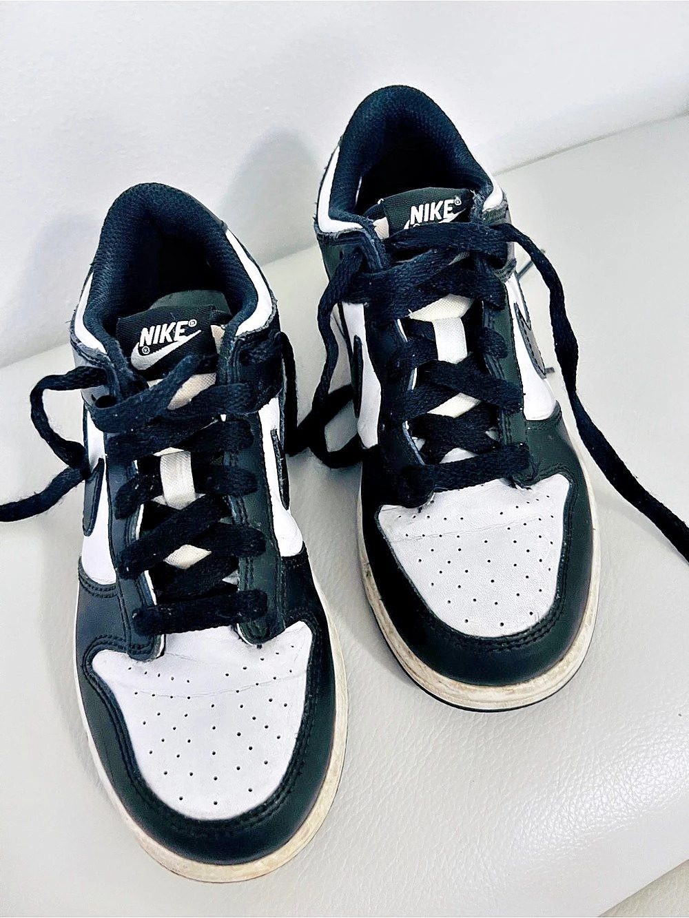Nike Dunk Low Retro GS 'Panda' Black & White Sneakers US 2Y